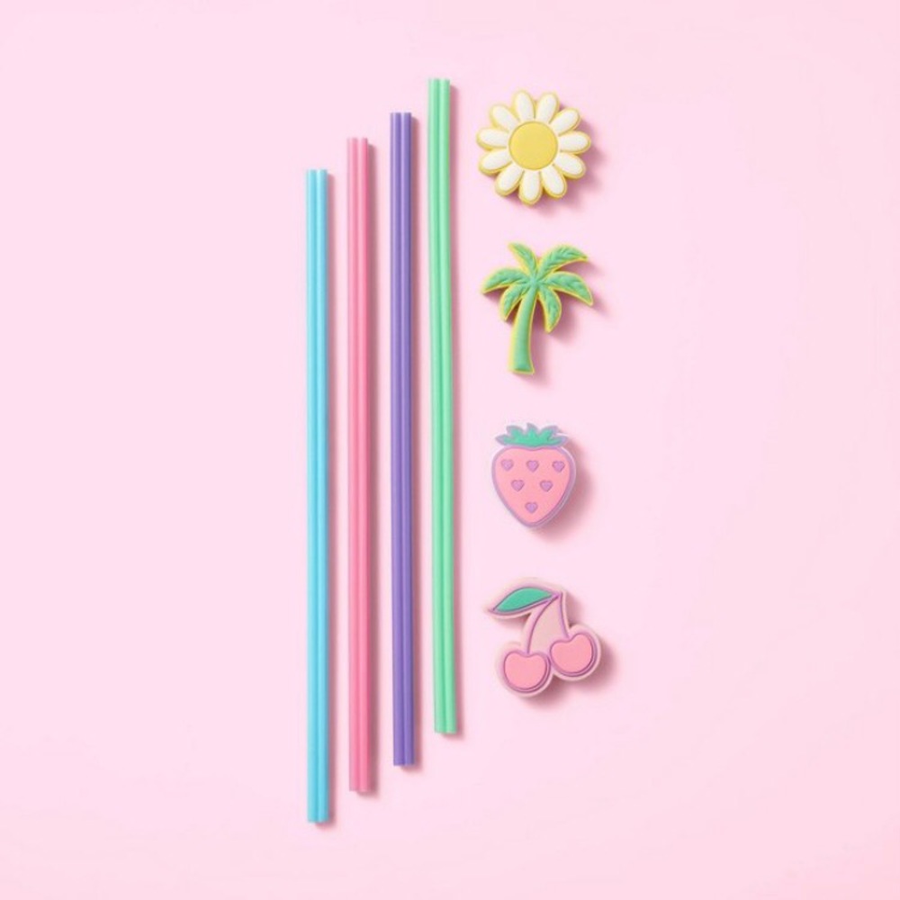 Stoney Clover Lane x Target 4pk Straw and Charm Set | NIB